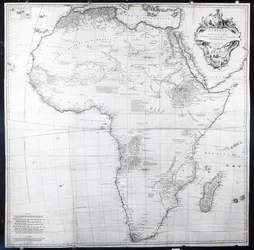 Afrika térképe, Guillaume Delahaye metszete, 1749